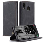 CASEME 013 Series Folio Flip Auto-absorbed Leather Wallet Stand Case for Samsung Galaxy A40