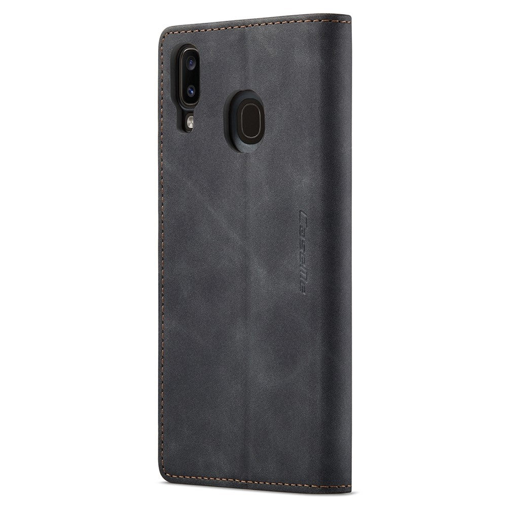 CASEME 013 Series Folio Flip Auto-absorbed Leather Wallet Stand Case for Samsung Galaxy A40