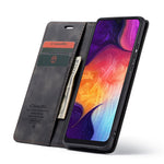 CASEME 013 Series pungcover i autoabsorberende læder til Samsung Galaxy A50