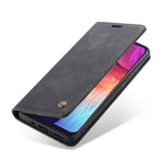 CASEME 013 Series pungcover i autoabsorberende læder til Samsung Galaxy A50