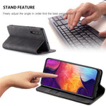 CASEME 013 Series pungcover i autoabsorberende læder til Samsung Galaxy A50
