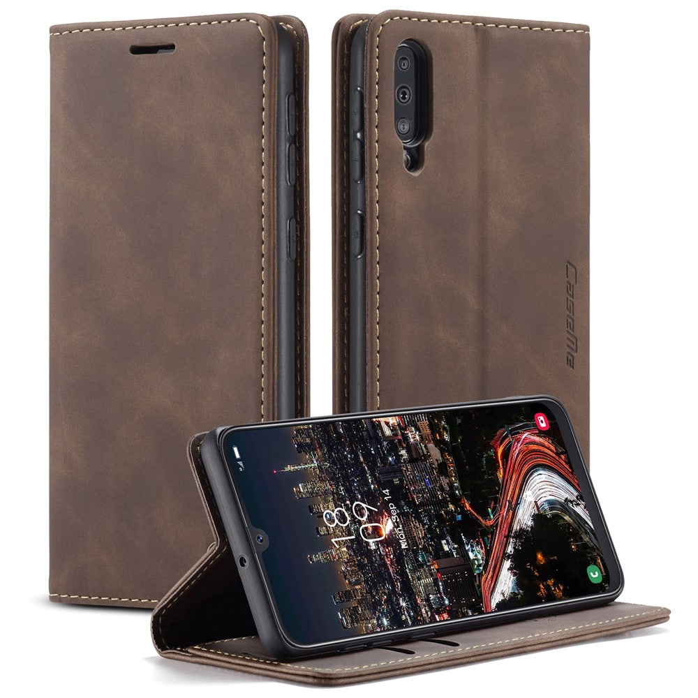 CASEME 013 Series pungcover i autoabsorberende læder til Samsung Galaxy A50