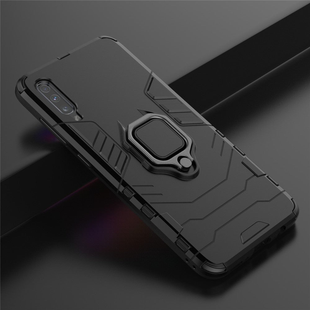 Cool Guard Ring Holder Kickstand PC TPU Hybrid Case for Samsung Galaxy A70
