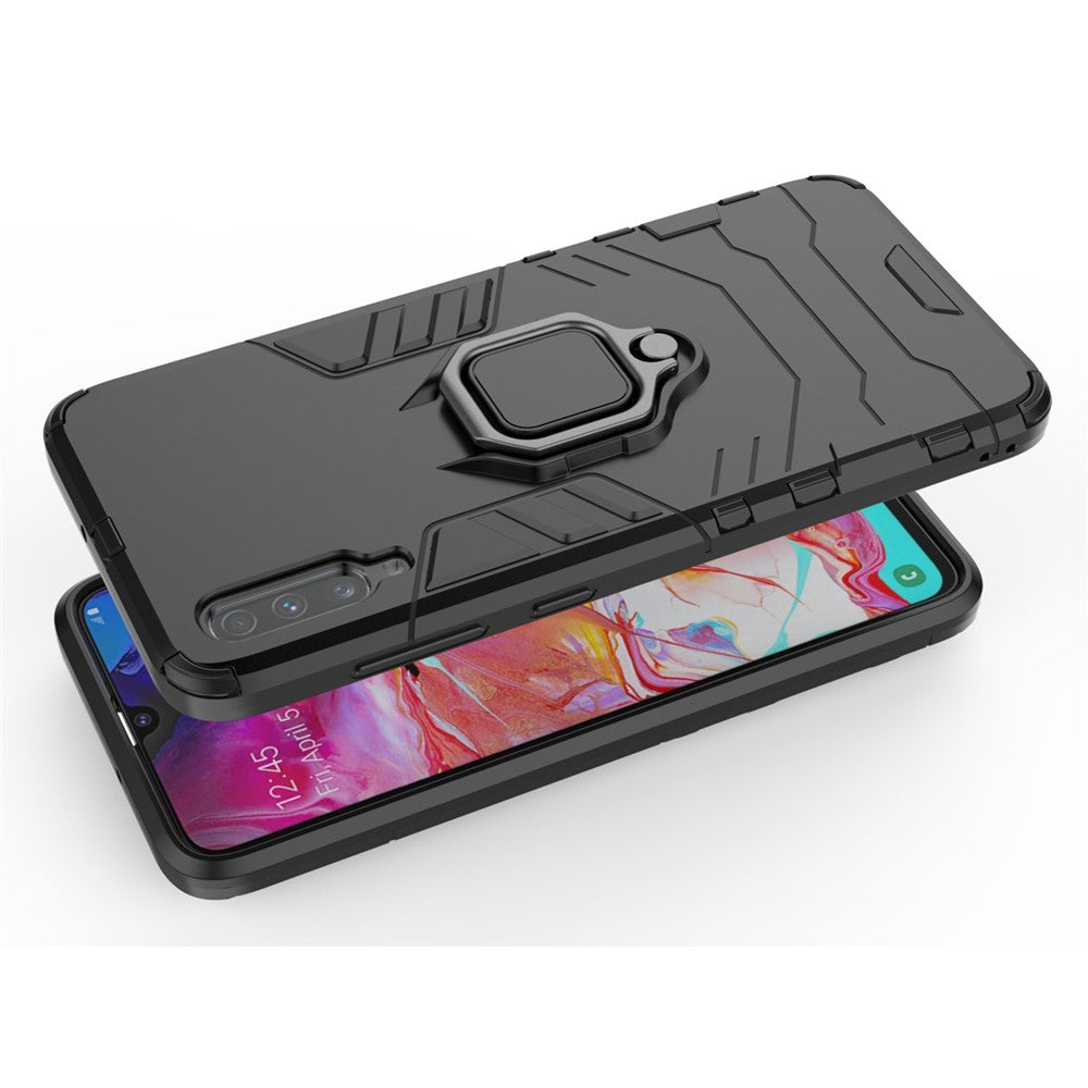 Cool Guard Ring Holder Kickstand PC TPU Hybrid Case for Samsung Galaxy A70