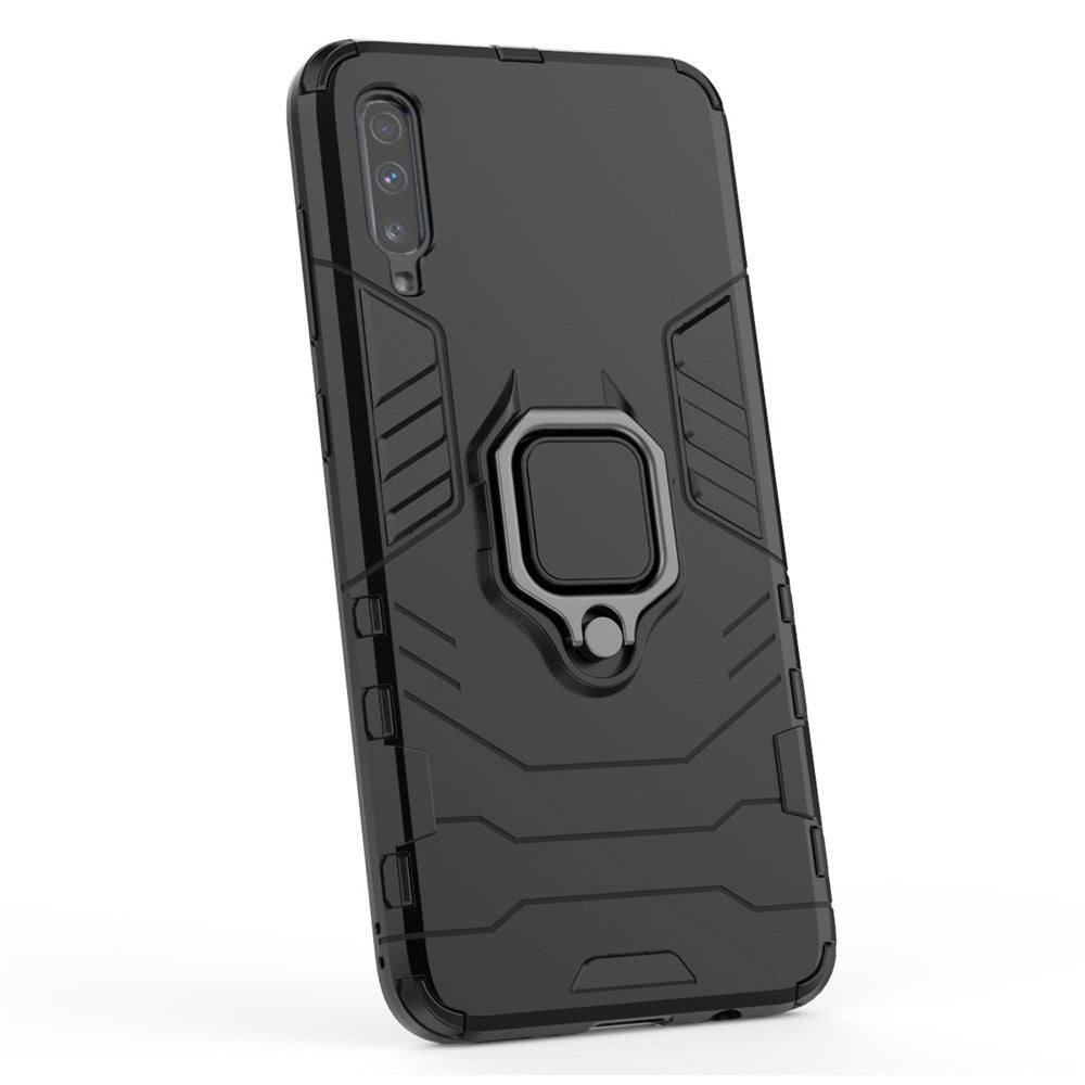 Cool Guard Ring Holder Kickstand PC TPU Hybrid Case for Samsung Galaxy A70