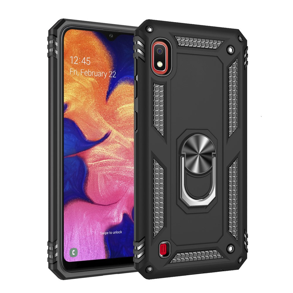 Hybrid PC TPU Kickstand Armor mobilskal för Samsung Galaxy A10