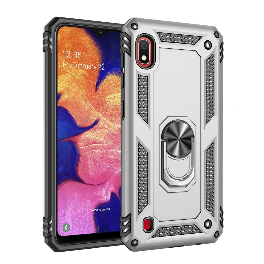 Hybrid PC TPU Kickstand Armor mobilskal för Samsung Galaxy A10