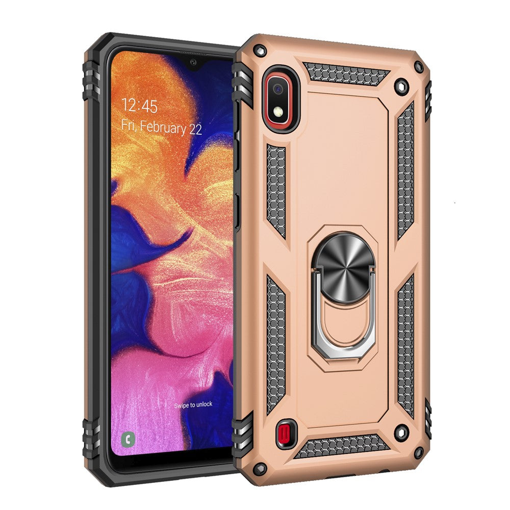 Hybrid PC TPU Kickstand Armor mobilskal för Samsung Galaxy A10