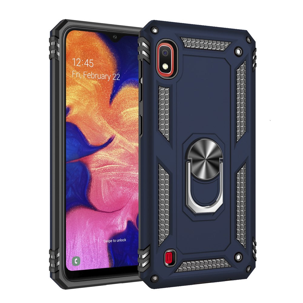 Hybrid PC TPU Kickstand Armor mobilskal för Samsung Galaxy A10