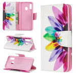 Læderpung-etui med mønsterprint til Samsung Galaxy A20e