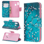 Læderpung-etui med mønsterprint til Samsung Galaxy A20e