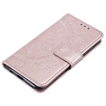 Imprint Mandala Flower Stand Wallet Leather Case for Samsung Galaxy A20e