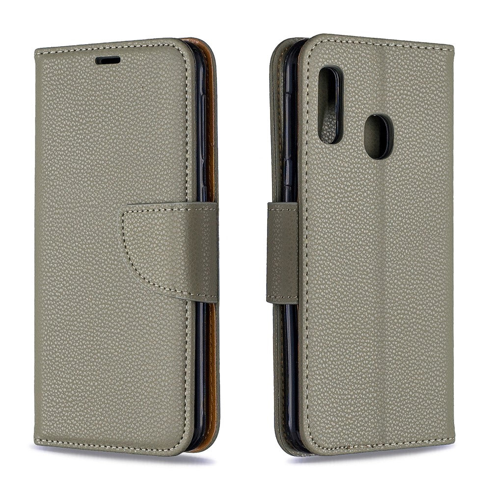 Litchi Skind Læder Pung Etui til Samsung Galaxy A20e