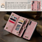 CASEME 008-serien vintage-pung i læder med flere rum til Samsung Galaxy A50 / A50s / A30s