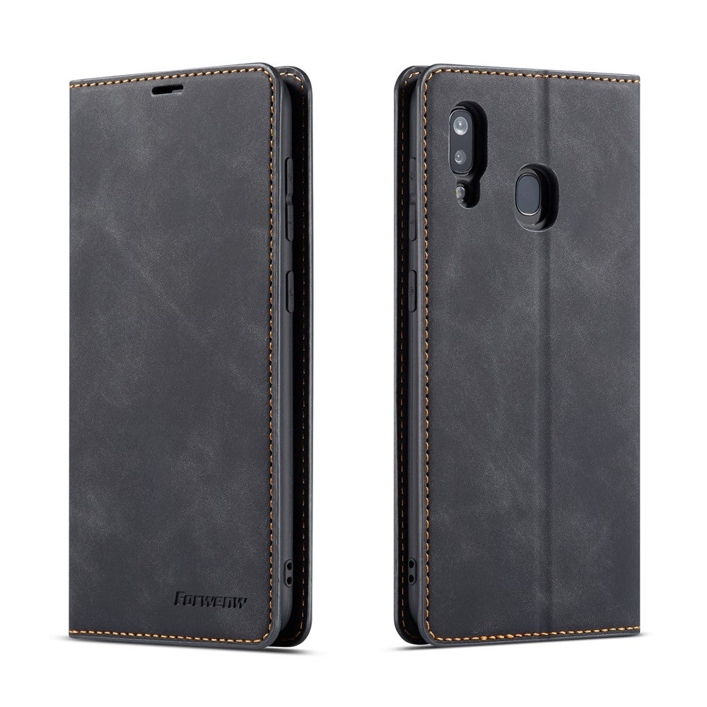 FORWENW Fantasy Series Silky Touch Leather Wallet Case for Samsung Galaxy A40