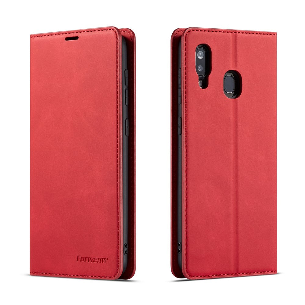 FORWENW Fantasy Series Silky Touch Leather Wallet Case for Samsung Galaxy A40