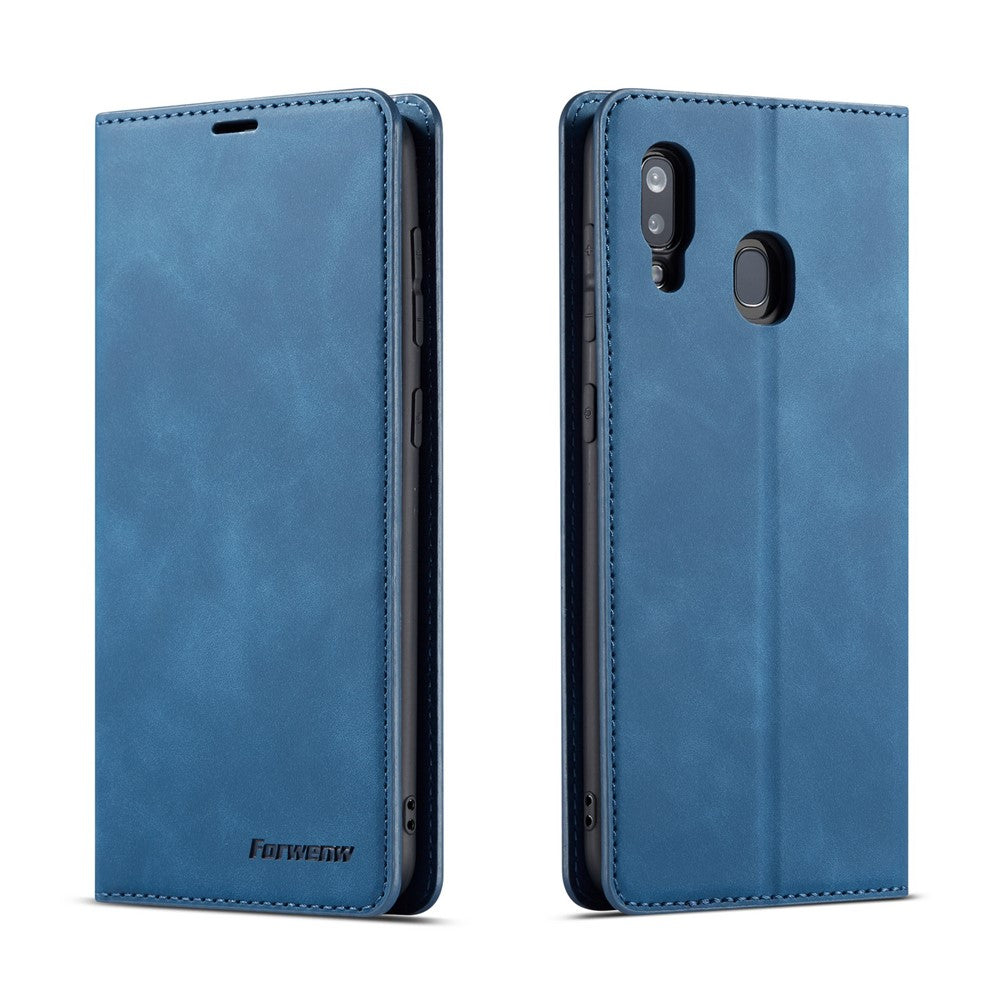 FORWENW Fantasy Series Silky Touch Leather Wallet Case for Samsung Galaxy A40