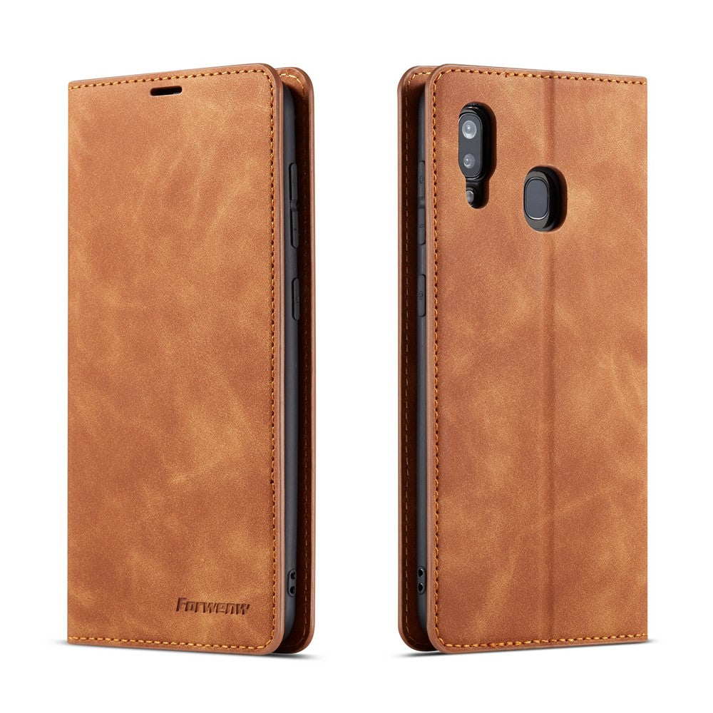 FORWENW Fantasy Series Silky Touch Leather Wallet Case for Samsung Galaxy A40