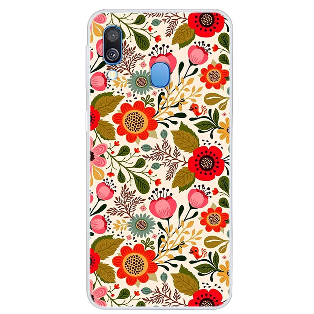 Pattern Printing Soft TPU Phone Back Case for Samsung Galaxy A40
