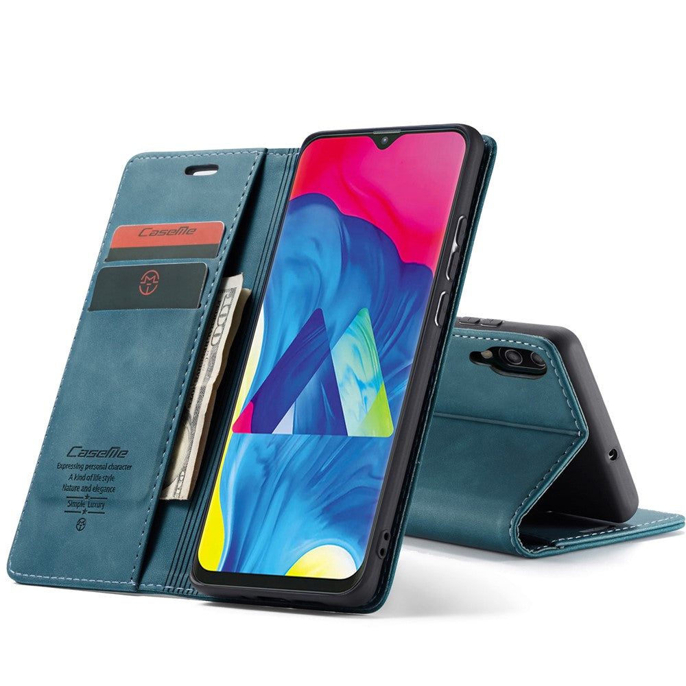 CASEME 013 Series for Samsung Galaxy M10 Retro Flip Leather Phone Case