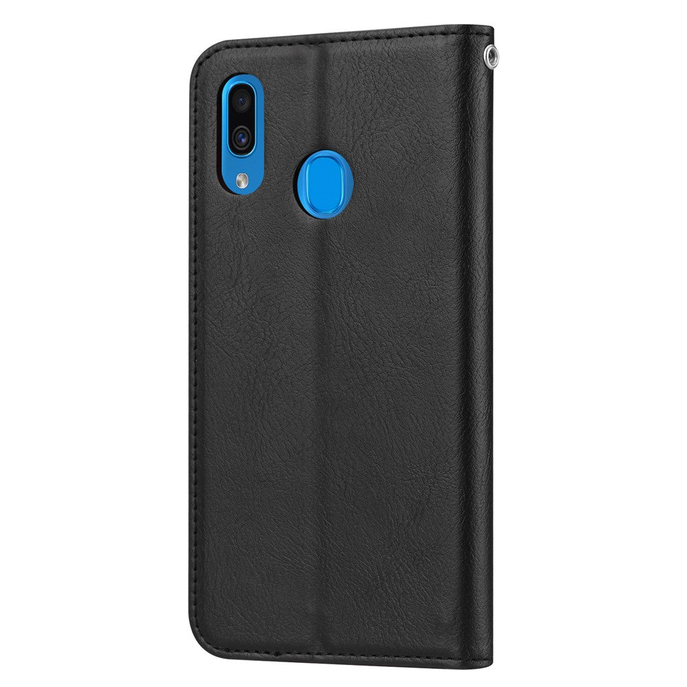 Auto-absorbed Wallet Stand Flip Leather Case for Samsung Galaxy A20e