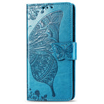Imprint Butterfly Flower Leather Wallet Case for Samsung Galaxy A20e