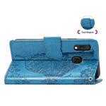 Imprint Butterfly Flower Leather Wallet Case for Samsung Galaxy A20e