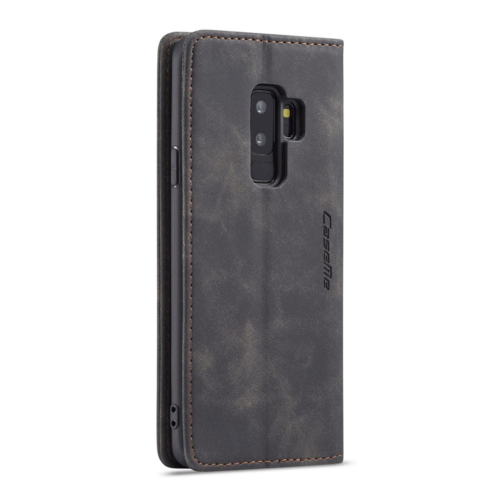 CASEME 013-serien Auto-absorberende læderpungtelefoncover til Samsung Galaxy S9+