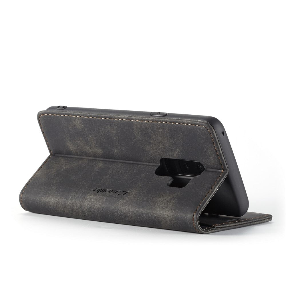CASEME 013-serien Auto-absorberende læderpungtelefoncover til Samsung Galaxy S9+