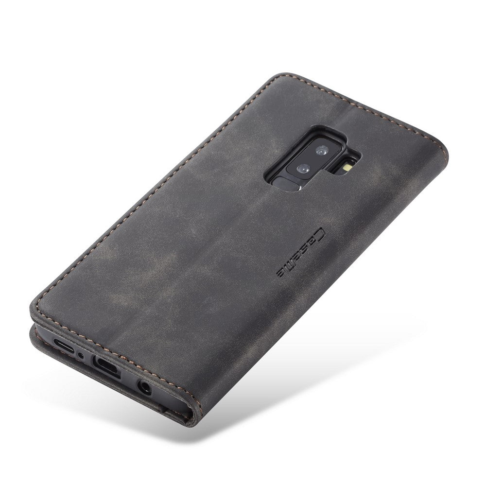 CASEME 013-serien Auto-absorberende læderpungtelefoncover til Samsung Galaxy S9+