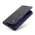 CASEME 013-serien Auto-absorberende læderpungtelefoncover til Samsung Galaxy S9+