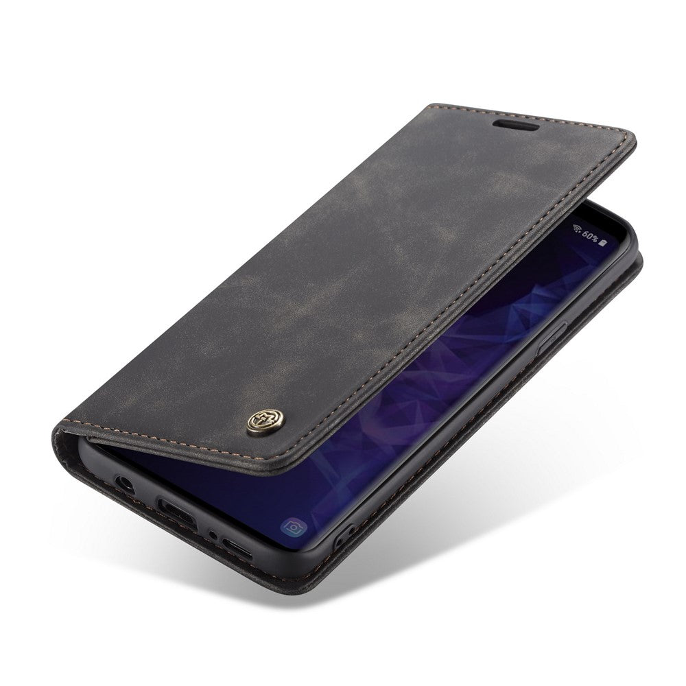 CASEME 013-serien Auto-absorberende læderpungtelefoncover til Samsung Galaxy S9+
