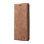 CASEME 013-serien Auto-absorberende læderpungtelefoncover til Samsung Galaxy S9+