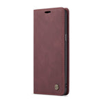 CASEME 013-serien Auto-absorberende læderpungtelefoncover til Samsung Galaxy S9+