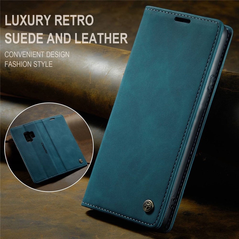 CASEME 013 Series Auto-absorbed Leather Wallet Stand Case for Samsung Galaxy S9 G960