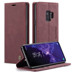 CASEME 013 Series Auto-absorbed Leather Wallet Stand Case for Samsung Galaxy S9 G960
