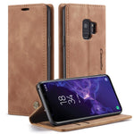 CASEME 013 Series Auto-absorbed Leather Wallet Stand Case for Samsung Galaxy S9 G960