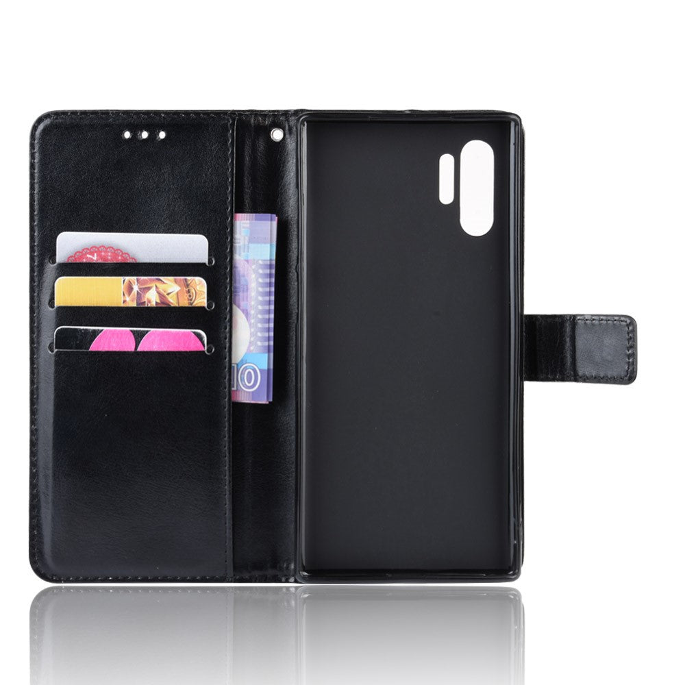 Crazy Horse Leather Stand Wallet Phone Casing for Samsung Galaxy Note 10 Plus/Note 10 Plus 5G