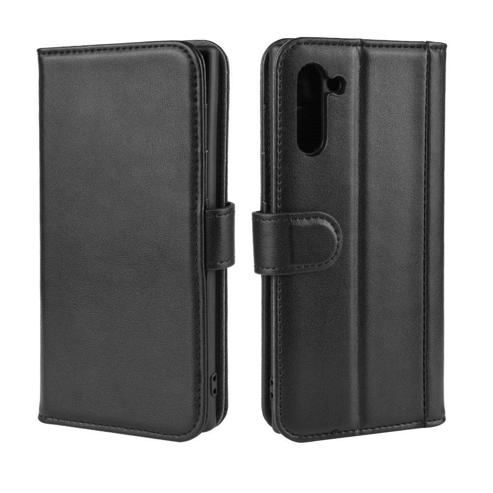 Ægte Splitlæder Pung Telefon Cover Etui med Stand til Samsung Galaxy Note 10