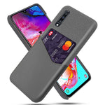 mobilskal PC + PU + Tyg Hybrid Baksida med Kortplats för Samsung Galaxy A70