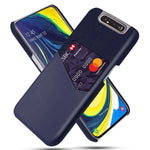 Phone Shell PC + PU + Fabric Back Cover Case with Card Slot for Samsung Galaxy A80 / A90