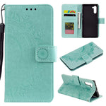 Imprint Flower Læder Pung Etui til Samsung Galaxy Note 10 / Note 10 5G