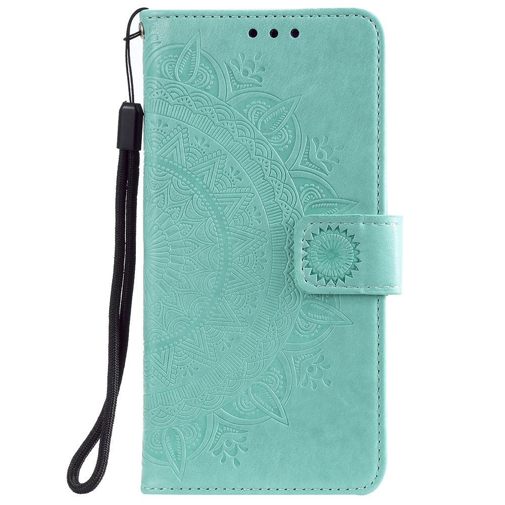Imprint Flower Læder Pung Etui til Samsung Galaxy Note 10 / Note 10 5G