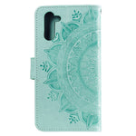 Imprint Flower Læder Pung Etui til Samsung Galaxy Note 10 / Note 10 5G