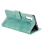 Imprint Flower Læder Pung Etui til Samsung Galaxy Note 10 / Note 10 5G