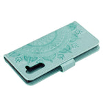 Imprint Flower Læder Pung Etui til Samsung Galaxy Note 10 / Note 10 5G