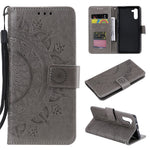 Imprint Flower Læder Pung Etui til Samsung Galaxy Note 10 / Note 10 5G