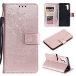 Imprint Flower Læder Pung Etui til Samsung Galaxy Note 10 / Note 10 5G