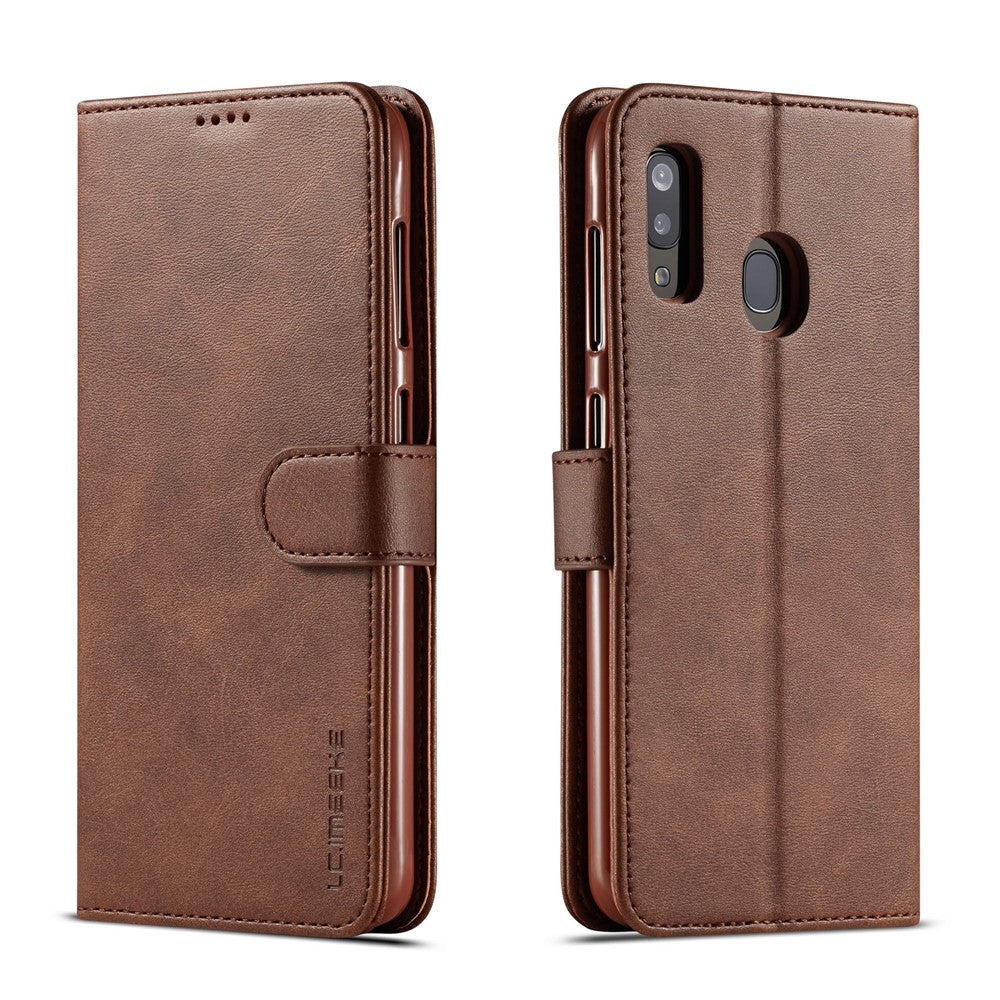 LC.IMEEKE Leather Wallet Stand Case for Samsung Galaxy A20e
