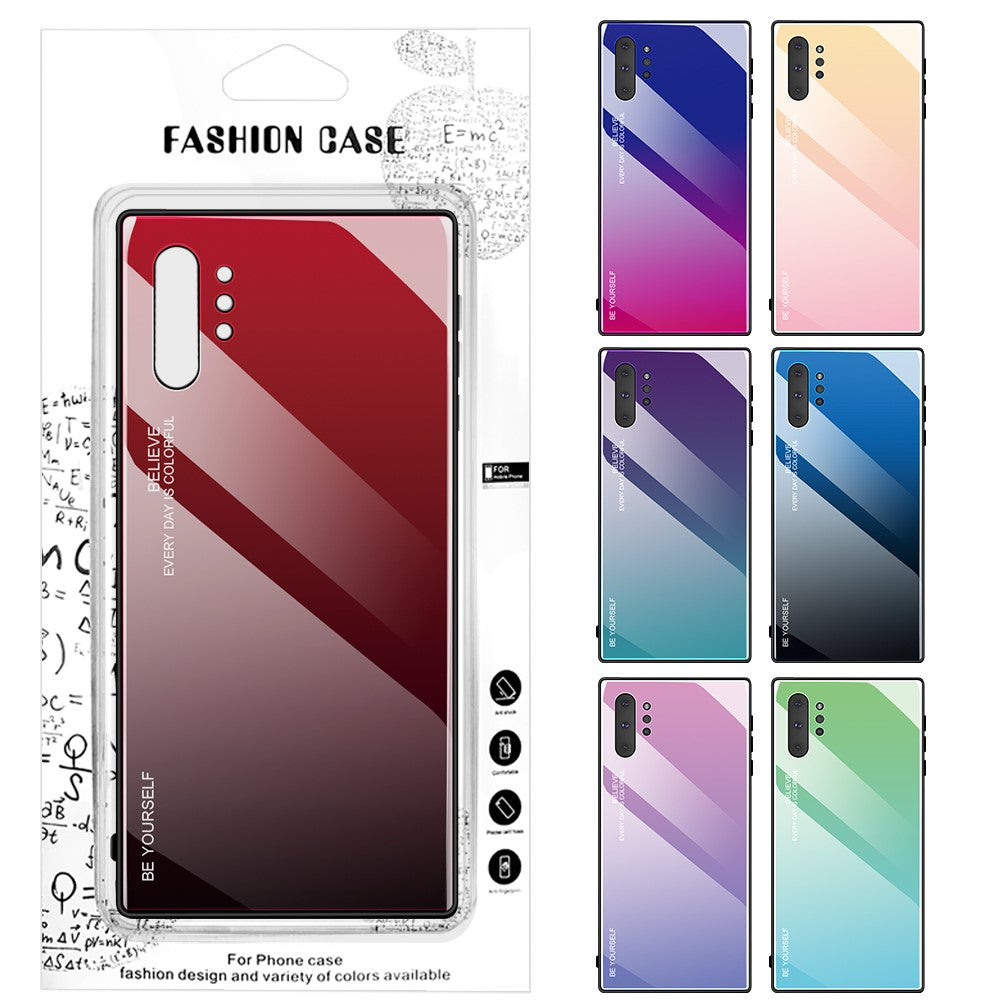Gradient farvet glas + TPU hybrid cover til Samsung Galaxy Note 10 Plus / 10 Plus 5G